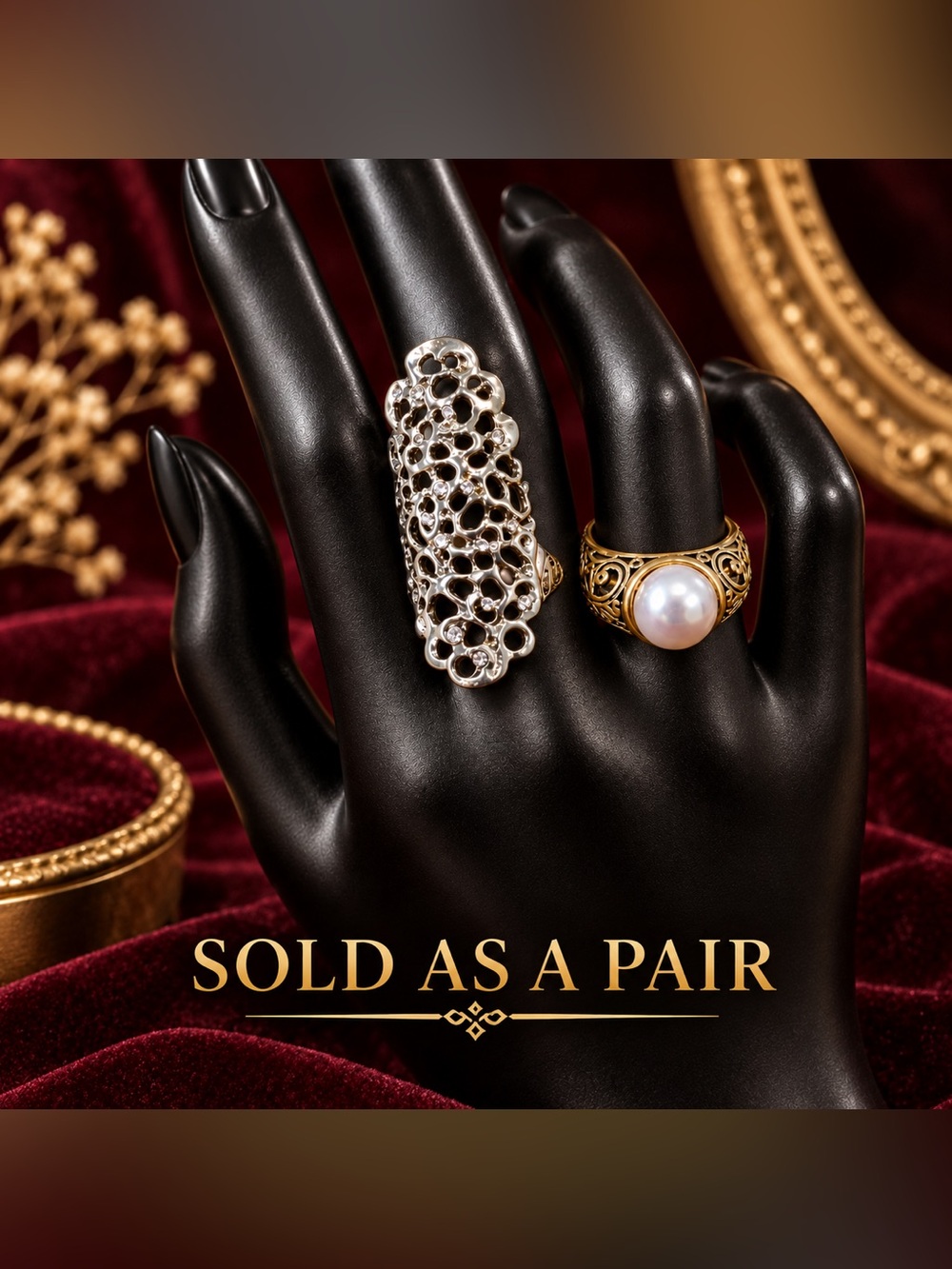 2-Piece Statement Ring Bundle – Size 8